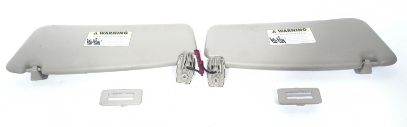 08-10 BMW 528i 528Xi E60 SUN VISOR AND LIGHT LAMP LEFT & RIGHT SET GRAY OEM
