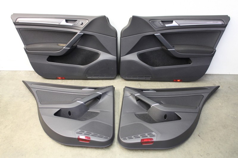 MK7 VW GTI Cloth Door Panels Cards Doorcards Trim 4 Door Genuine Oem 2018-2021