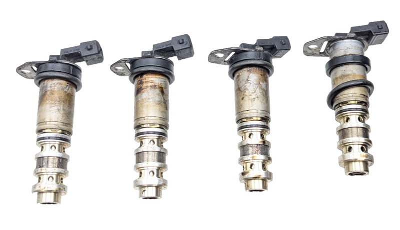 12-18 BMW F10 F12 N55 N63 SET OF 4 VANOS VARIABLE TIMING SOLENOID VALVE SOLV OEM