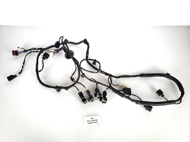 ✅ 12-15 OEM Porsche Macan 95B Rear PDC Park Distance Sensor SET w/ Harness Black