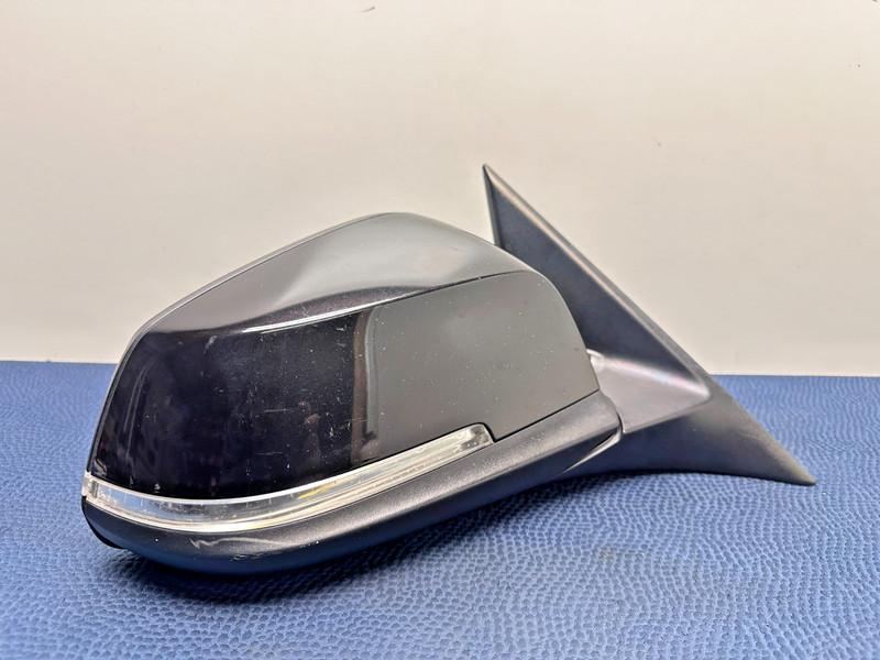 12–15 BMW 328i 335i F30 F31 Right Passenger Door Mirror Heated Black 5-Pin OEM