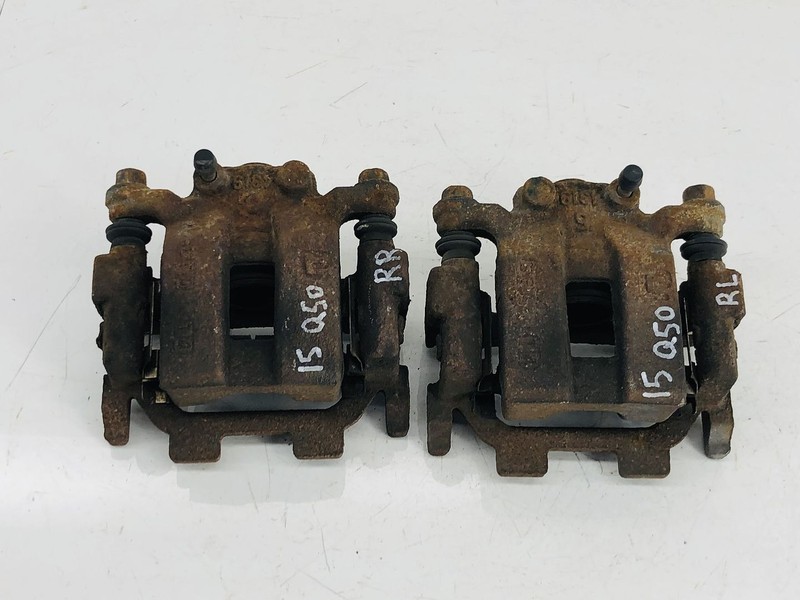14-20 INFINITI Q50 REAR RIGHT & LEFT SIDE ABS BRAKE CALIPER SET OF 2 OEM