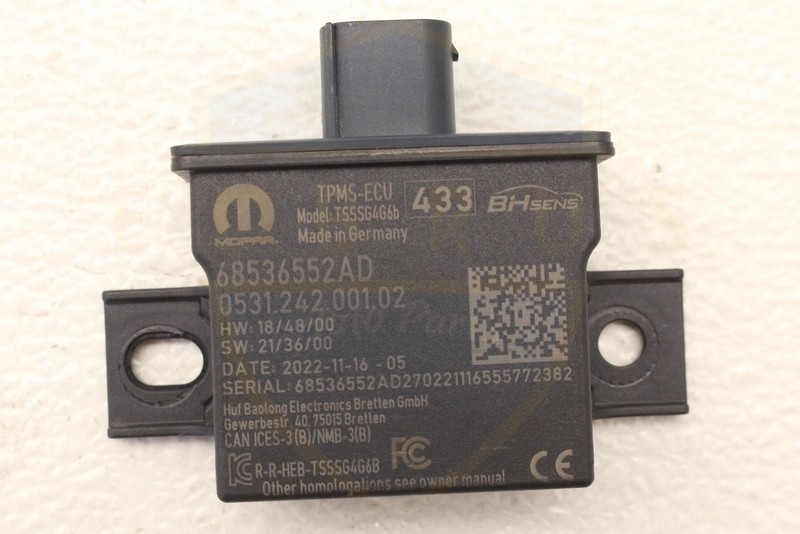 2022 2023 DODGE CHALLENGER TPMS TIRE PRESSURE CONTROL MODULE 68536552AD OEM