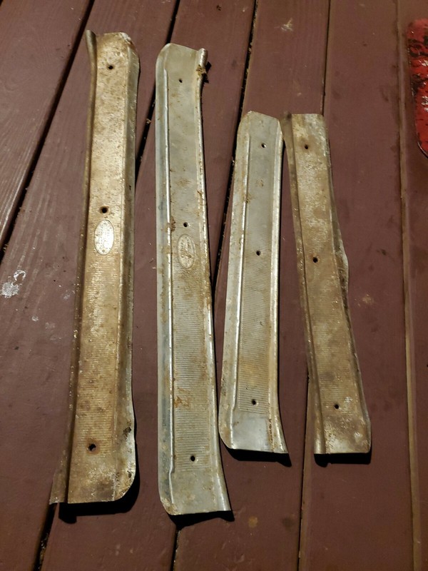 1969Cadillac devillesedan Door Sill Plates needs TLC lot of 4