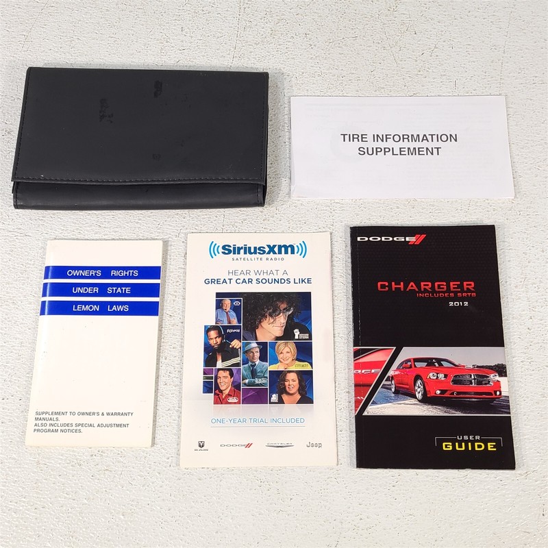 2012 Dodge Charger SRT8 Owners Manual Book Incomplete AA7015