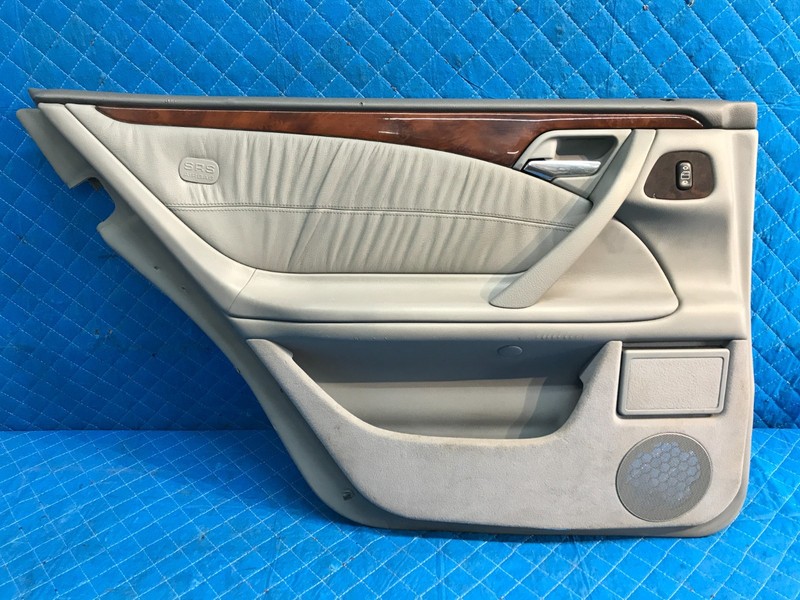 98-03 Mercedes W210 E320 Wagon Rear Left Driver Interior Door Panel Gray OEM
