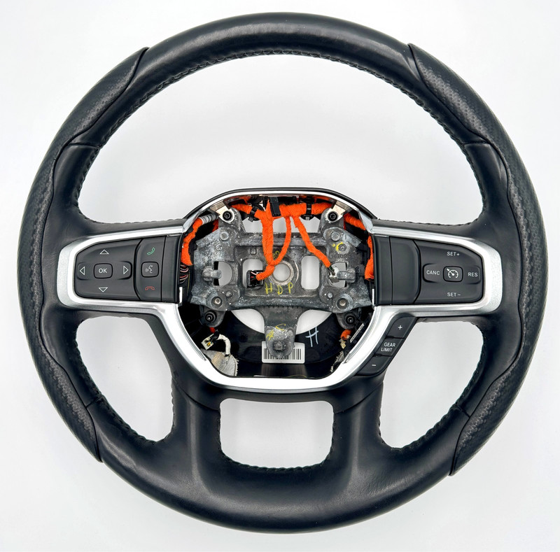 ✅2019-2026 RAM 1500 5th Gen BLACK HEATED LEATHER STEERING WHEEL 5YK683X7AG OEM