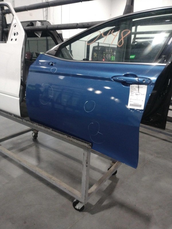 2019 Toyota Camry Front Left Door Blue Used OEM 4DR Sedan Good Condition