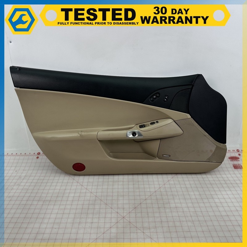 05-08 Corvette C6 FRONT LEFT DRIVER SIDE INTERIOR DOOR PANEL TRIM Beige OEM