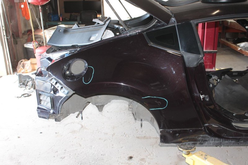 09-20 Nissan 370Z Coupe Black Passenger Right Rear Quarter Panel