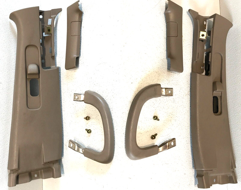01-07 TOYOTA SEQUOIA LEFT RIGHT PILLAR GRIP GRAB HANDLE TRIM COVER OEM BIEGE