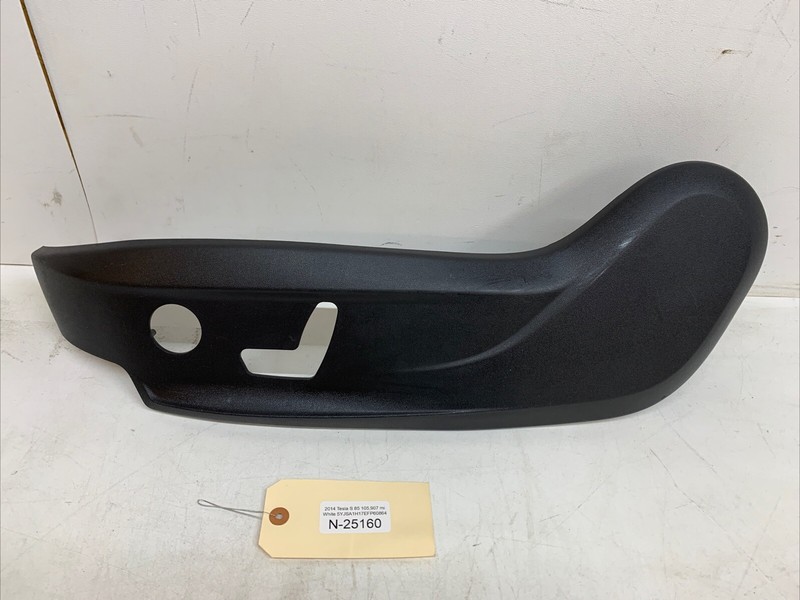 12-16 TESLA MS FRONT LH SEAT LOWER SWITCH TRIM COVER SET OEM AG128100 25160 B101