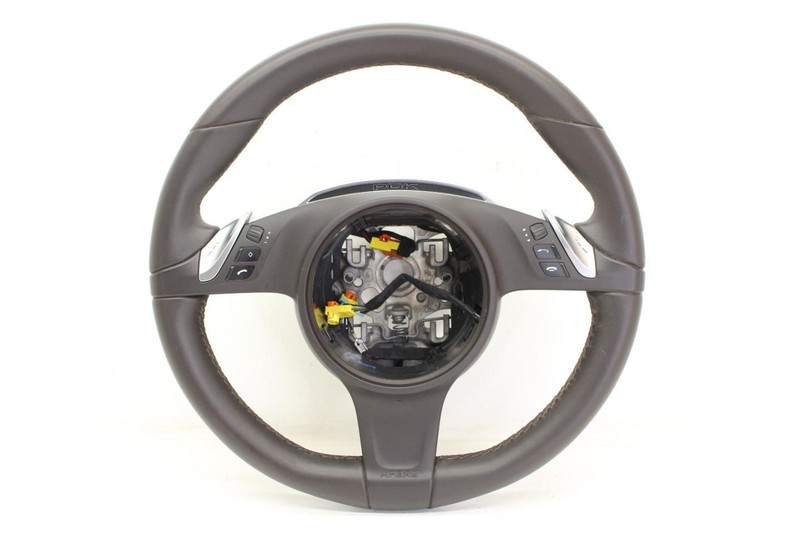 12-16 Porsche 911 Carrera 3.8L Brown Steering Wheel Assembly 99134780317