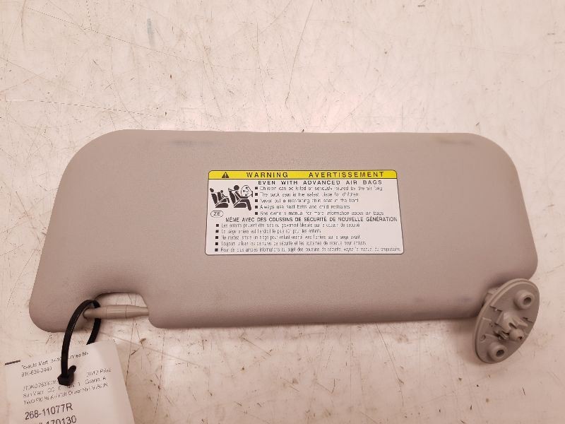12-15 TOYOTA PRIUS TWO PASSENGER SIDE SUN VISOR