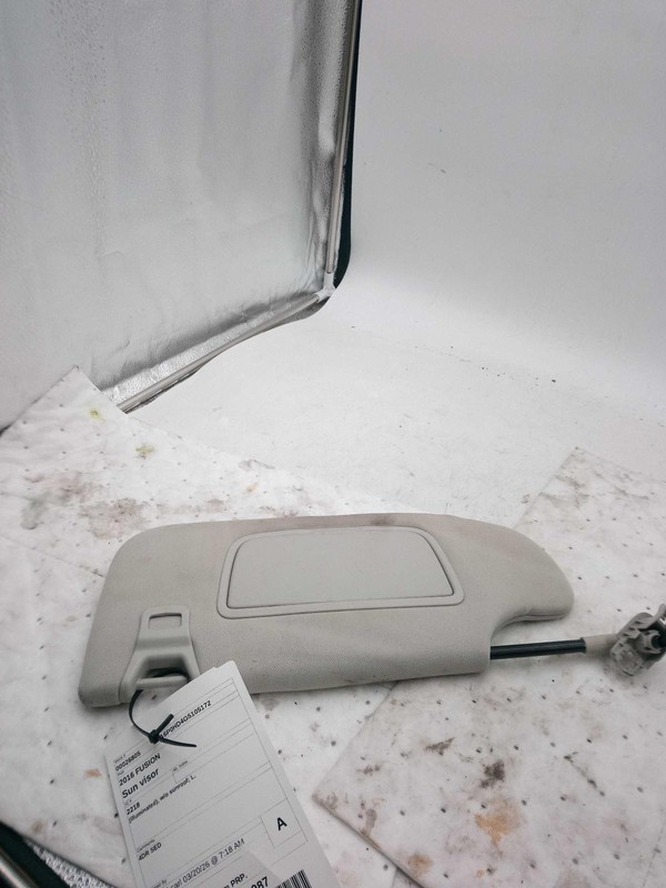 2016 Ford Fusion Left Grey Sun Visor - Used, 96K Miles, OEM Replacement