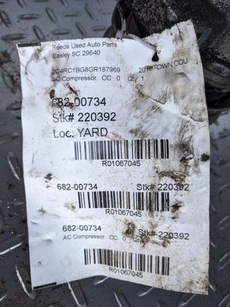 AC Compressor With Rear AC Fits 11-20 CARAVAN 1067045