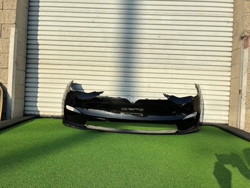 ✅ 2021+ Tesla Model S MS Front Bumper Cover Black w/scratches