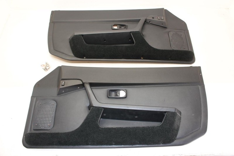87-91 Porsche 944 Turbo Pair of Left and Right Black Door Trim Panels