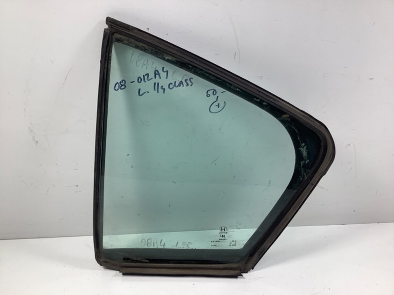 08-12 Honda Accord LEFT Rear Door Quarter Glass w. Seal 73455-TA0-A10 OEM