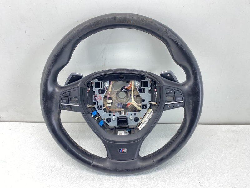 BMW F01 F02 F06 F10 F13 M Sport Leather Steering Wheel w/ Paddle Shifters** OEM✅