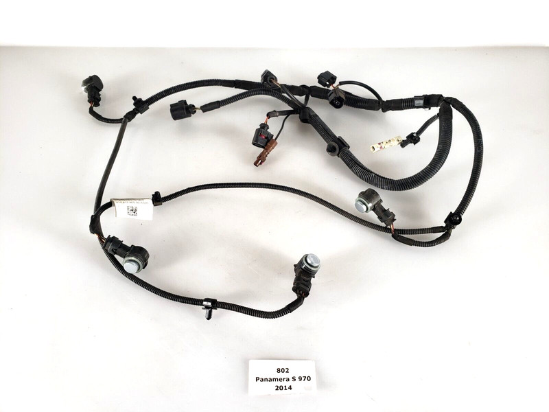 ✅ 10-16 OEM Porsche Panamera S 970 Rear Bumper Wire Wiring Harness W/ PDC Silver