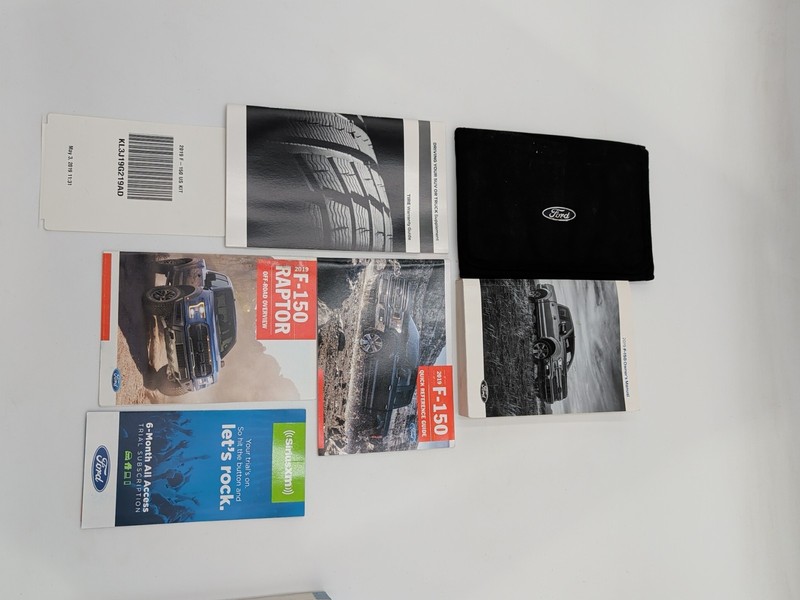 2019 Ford F150 F-150 SVT Raptor Owners Manual, Supplement, Quick Ref. WithCase
