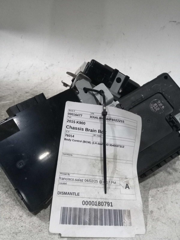 2015 KIA K900 Body Control Module OEM 954003T312 Used 94K Miles White