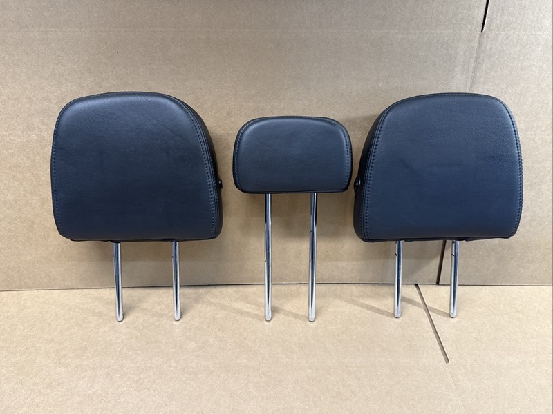 2011-2014 Ford F-150 F150 Back Rear Head Rest Headrest Black Leather Set of 3