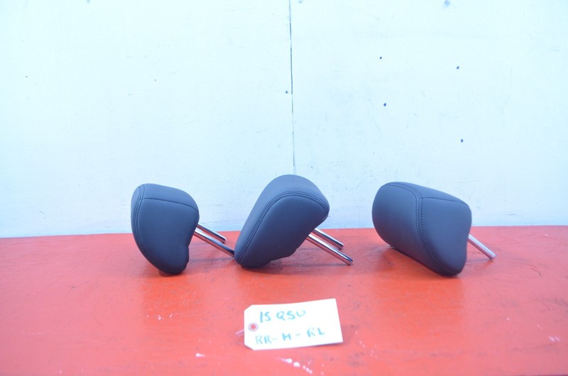 14-18 INFINITI Q50 REAR SEAT HEADREST SET OF 3 OEM
