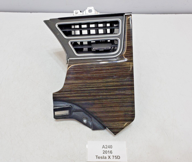 ✅ 12-20 OEM Tesla Model X S Front Left Side Inner Dash Air Vent Grille W/ Trim
