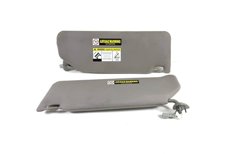 2006-2014 Honda Ridgeline Sun Visors Set Driver & Passenger Gray Cloth OEM