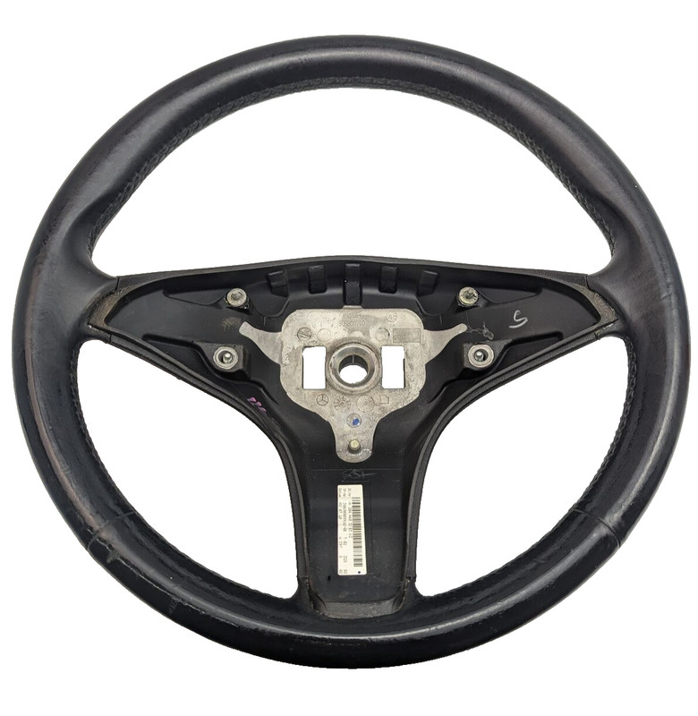 08-11 Mercedes W204 C300 3 Spoke Steering Wheel Leather Black 2044603203 OEM
