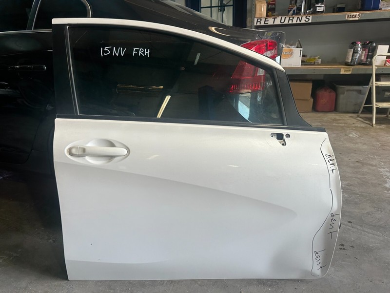 14-19 Nissan Versa Note FRONT RIGHT DOOR SHELL COMPLETE Dent White QAC OEM