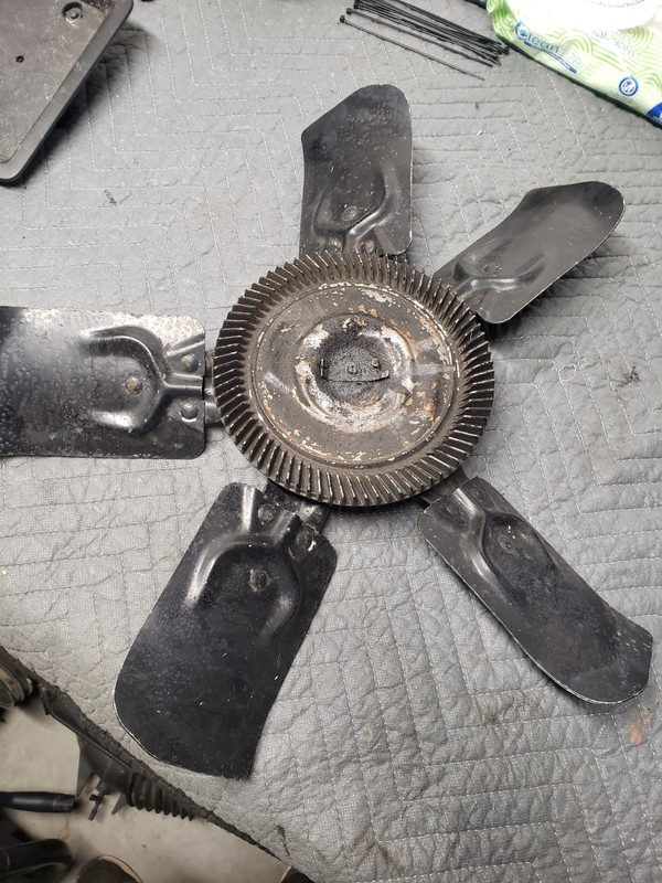 1976 1977 chevy picjup truck blazer 350 400blade clutch engine cooling fan