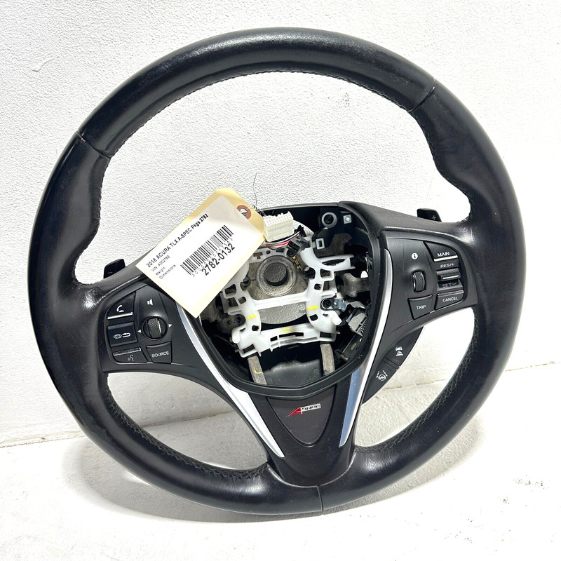 Acura TLX A-Spec 2018-2020 Steering Wheel Black Leather W/Controls W/Paddles OEM
