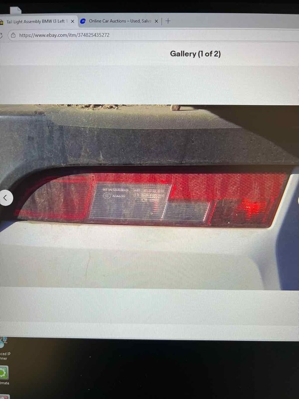 Tail Light Assembly BMW I3 Left 14 15 16 17 18 19 20