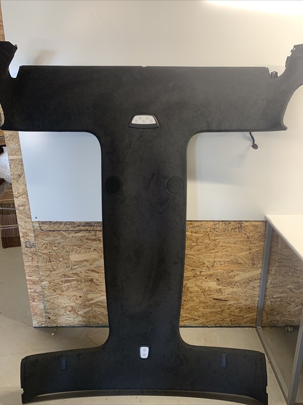2021-2023 OEM Tesla Model X Plaid Upper Headliner Roof Ceiling Trim Black 2699
