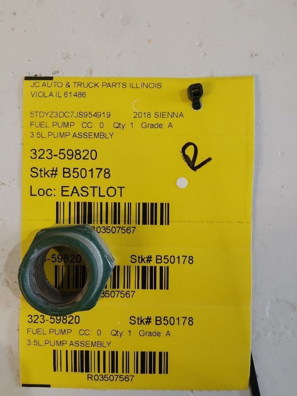 Fuel Pump Assembly 6 Cylinder Fits 17-20 SIENNA 3507567