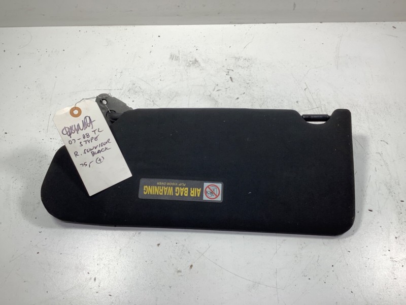 07-08 Acura TL S Type Right Sun Visor Black 83230-SEP-A02ZE OEM