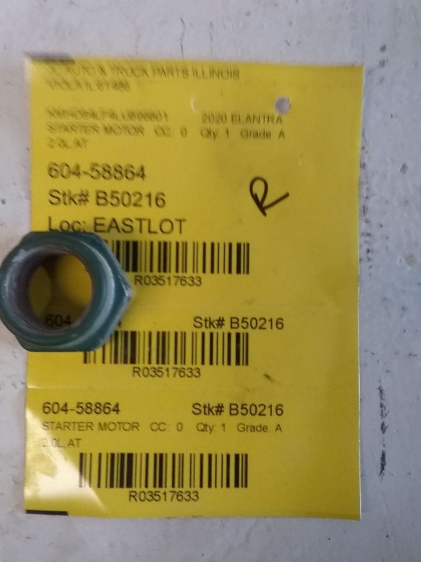 Starter Motor VIN C 8th Digit Fits 16-18 20-23 FORTE 3517633