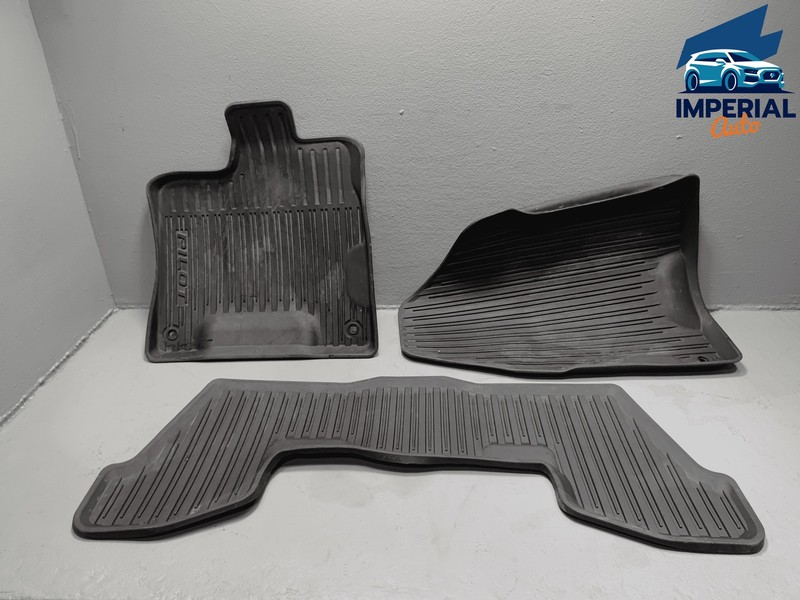 Honda Pilot 2017-2021 Front & 3RD Row All Weather Rubber Floor Mat Set OEM 3PCS