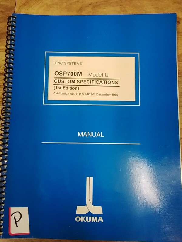 Okuma Custom Specifications (1st Edition) P-K777-001-E