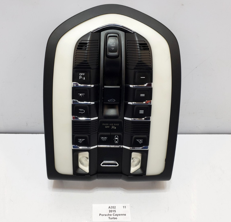 ✅ 11-18 OEM Porsche Cayenne Turbo 958 Overhead Console Reading Dome Light Panel