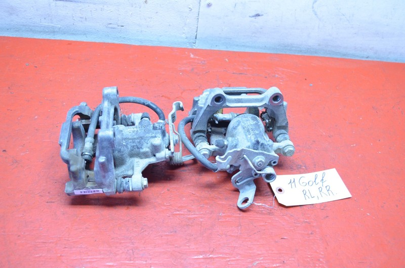 10-14 VOLKSWAGEN GOLF FWD REAR LEFT / RIGHT BRAKE CALIPER SET OEM