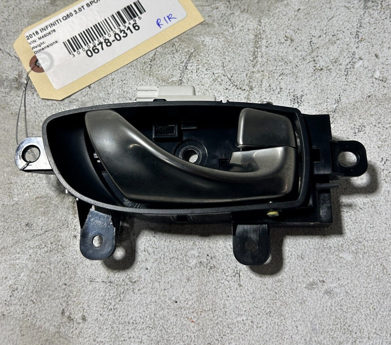 2018 INFINITI Q50 INTERIOR DOOR HANDLE REAR RIGHT PASSENGER SIDE OEM