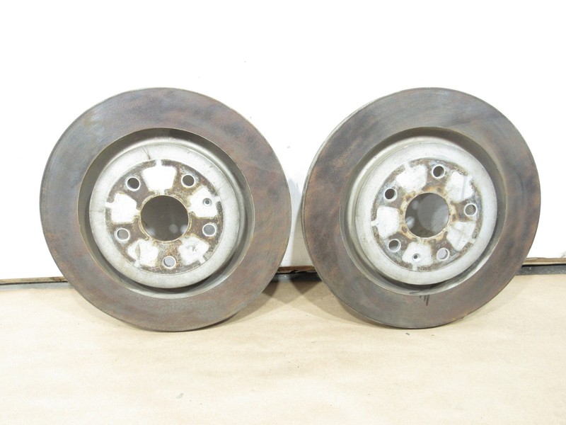 11 12 Fisker Karma 2012 Rear Right Left Brake Disc Rotor Set Pair |@2