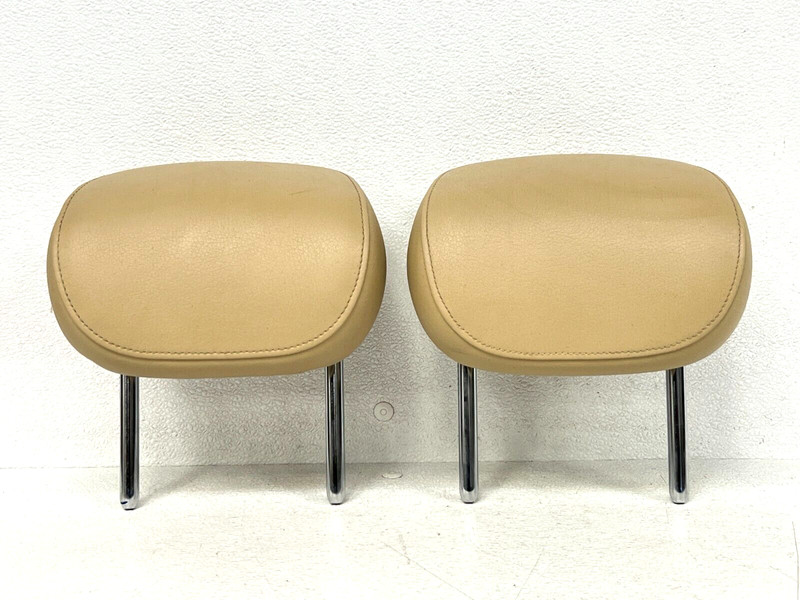 ⭐2012-2015 AUDI A7 S7 RS7 REAR RIGHT LEFT SIDE HEADREST SET UNIT BEIGE LOT2447