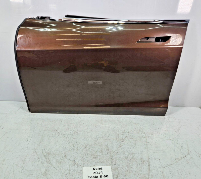✅ 2012-2016 OEM Tesla Model S Front Left Driver Door Shell Panel Brown PMAB