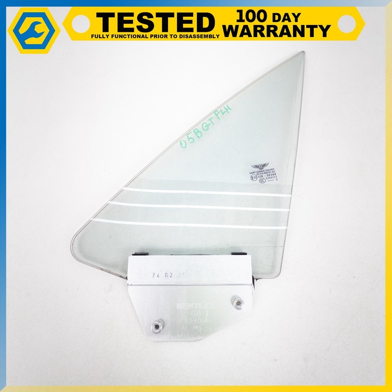 03-10 BENTLEY CONTINENTAL GT FRONT LEFT DRIVER SIDE DOOR VENT WINDOW GLASS OEM