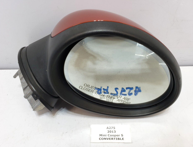 ✅ 11-15 OEM Mini Cooper S R57 Front Right Passenger Rear View Mirror Orange B23